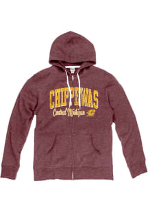 Blue 84 Central Michigan Chippewas Womens Maroon Laugna Long Sleeve Full Zip Jacket