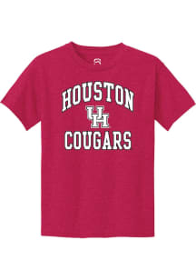 Summit Sportswear Houston Cougars Youth Red No 1 Short Sleeve T-Shirt