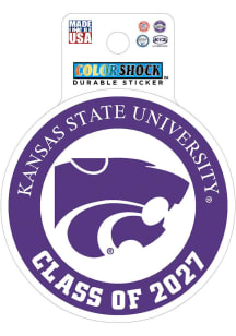 K-State Wildcats Class of 2027 Durable Stickers - Purple