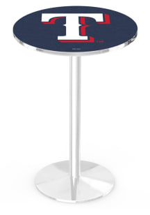 Texas Rangers Chrome Round Base Pub Table