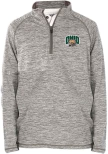 Ohio Bobcats Youth Grey Mathew Long Sleeve Quarter Zip Shirt