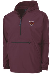 Harvard Crimson Youth Black Crosswind Long Sleeve Quarter Zip Shirt