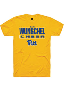 Madi Wunschel Pitt Panthers Gold NIL Stacked Box Short Sleeve Player T Shirt