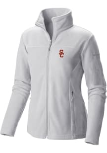Columbia USC Trojans Womens White Give and Go II Fleece Light Weight Jacket