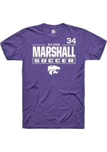 Allison Marshall K-State Wildcats Purple NIL Stacked Box Short Sleeve Player T Shirt