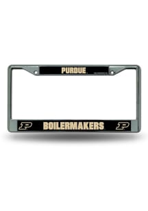Purdue Boilermakers Decal Chrome License Plate Frame - Silver