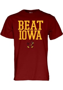 Blue 84 Iowa State Cyclones Cardinal Beat Iowa Walking Cy Short Sleeve T Shirt