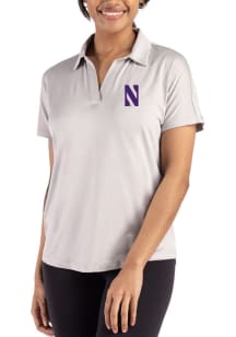Cutter and Buck Northwestern Wildcats Womens Purple Coastline Short Sleeve Polo Shirt