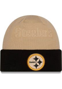 New Era Pittsburgh Steelers Brown DL Embossed Cuff Mens Knit Hat