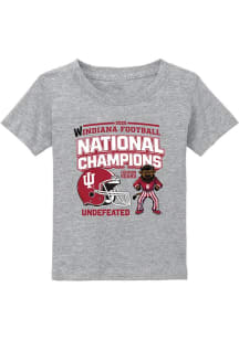 Summit Sportswear Indiana Hoosiers Toddler Grey 2025 College Football National Champions Helmet Vi..