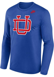Nike Dayton Flyers Blue Drifit Legend Vault Logo Long Sleeve T-Shirt