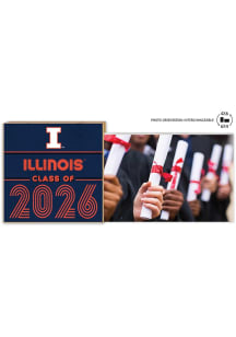 Illinois Fighting Illini Class of 2026 Floating Picture Frame - Navy Blue