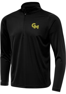 Antigua George Mason University Mens Black Tribute Long Sleeve Qtr Zip Pullover