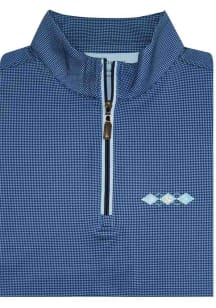 Horn Legend North Carolina Tar Heels Mens Navy Blue Shepard Long Sleeve Qtr Zip Fashion Pullover