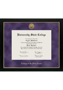 Holy Cross Crusaders Medallion Manchester Diploma Frame - Purple