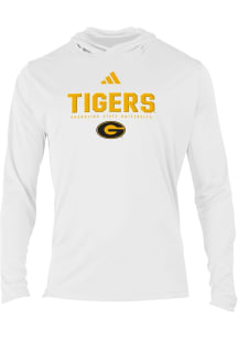Adidas Grambling State Tigers Mens White Heat Seal Long Sleeve Hood