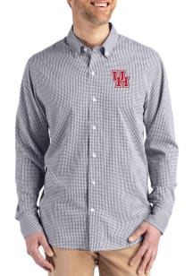 Cutter and Buck Houston Cougars Mens Black Skyline Long Sleeve Dress Shirt