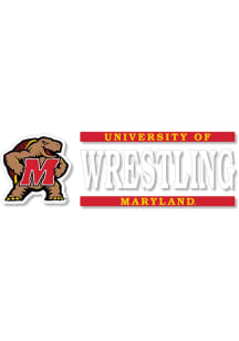 Maryland Terrapins 6x2 Wrestling Auto Decal - Red