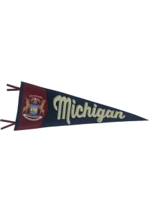 Michigan State Flag Felt Pennant - Blue