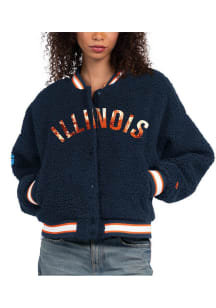 Starter Illinois Fighting Illini Womens Navy Blue Interception Light Weight Jacket