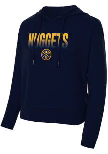 Concepts Sport Denver Nuggets Womens Navy Blue Palisade Hooded Sweatshirt