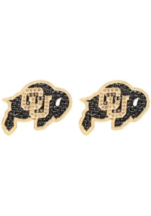 Colorado Buffaloes Pave Logo Stud Womens Earrings