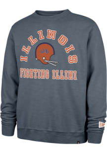 47 Illinois Fighting Illini Mens Navy Blue Calderwood Long Sleeve Fashion Sweatshirt