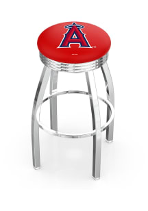 Los Angeles Angels 3 Ring Chrome Seat Pub Stool - Silver