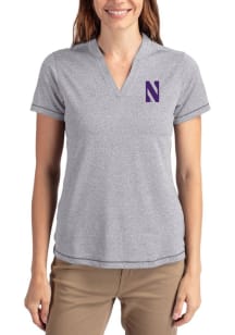 Cutter and Buck Northwestern Wildcats Womens Purple Forge Short Sleeve T-Shirt