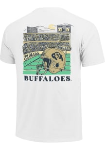 Colorado Buffaloes White Football Football Stadium Short Sleeve T Shirt