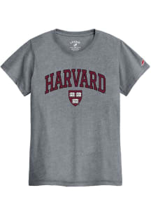 Harvard Crimson Womens Grey Intramural Short Sleeve T-Shirt