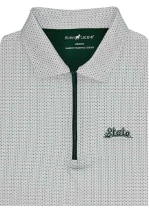 Michigan State Spartans Womens White Checkers Short Sleeve Polo Shirt