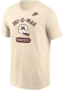 Nike Minnesota Golden Gophers Natural Football Football Helmet Core Short Sleeve T Shirt