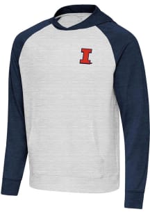 Antigua Illinois Fighting Illini Mens Navy Blue Urgent Long Sleeve Hoodie