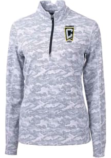 Cutter and Buck Columbus Crew Womens Charcoal Traverse Camo Qtr Zip