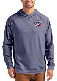 Cutter and Buck FC Dallas Mens Navy Blue Adapt Knit Hood Long Sleeve Hoodie