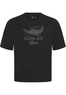 Levelwear Tampa Bay Rays Black Signature Knit Shadow Surge Short Sleeve Fashion T Shirt