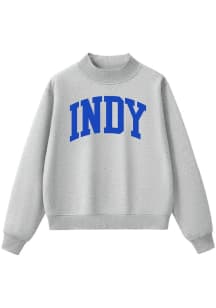 Summit Sportswear Indianapolis Womens Grey Mockneck Crew Sweatshirt