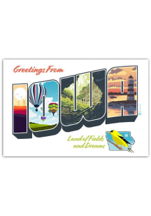 Iowa Bozz Prints Greetings From Iowa Postcard