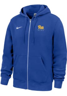 Nike Pitt Panthers Mens Blue Band Club Fleece Long Sleeve Full Zip Jacket