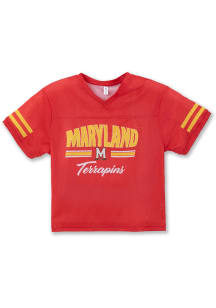 Maryland Terrapins Girls Red Mesh Football Jersey