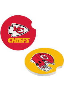 Kansas City Chiefs 2Pk Car Coaster - Cardinal