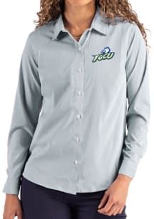 Cutter and Buck Florida Gulf Coast Eagles Womens Epic Confidence Pinstripe Long Sleeve Green Dress..