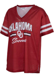 Oklahoma Sooners Womens Kickoff Fashion Football Jersey - Crimson