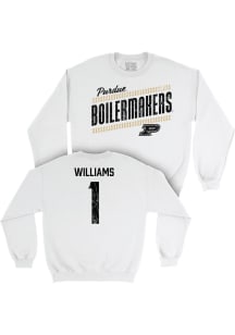 Rachel Williams Purdue Boilermakers Mens White NIL Slant Player Crew
