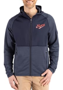 Cutter and Buck Dayton Flyers Mens Navy Blue Vault Peshastin Long Sleeve Full Zip Jacket