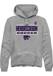 Lily Hendrickson K-State Wildcats Mens Graphite NIL Stacked Box Player Hood