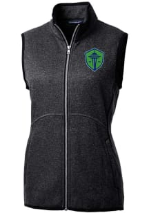 Cutter and Buck Seattle Sounders FC Womens Charcoal Mainsail Vest
