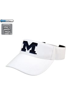 LogoFit Michigan Wolverines Mens White Slice Adjustable Visor