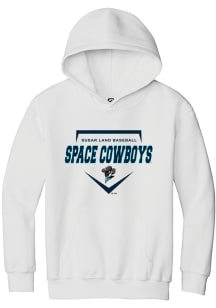 Summit Sportswear Sugar Land Space Cowboys Youth White Homeplate Long Sleeve Hoodie